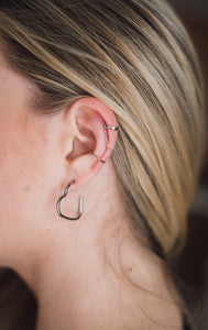 Silver Stud Earrings - Marcia