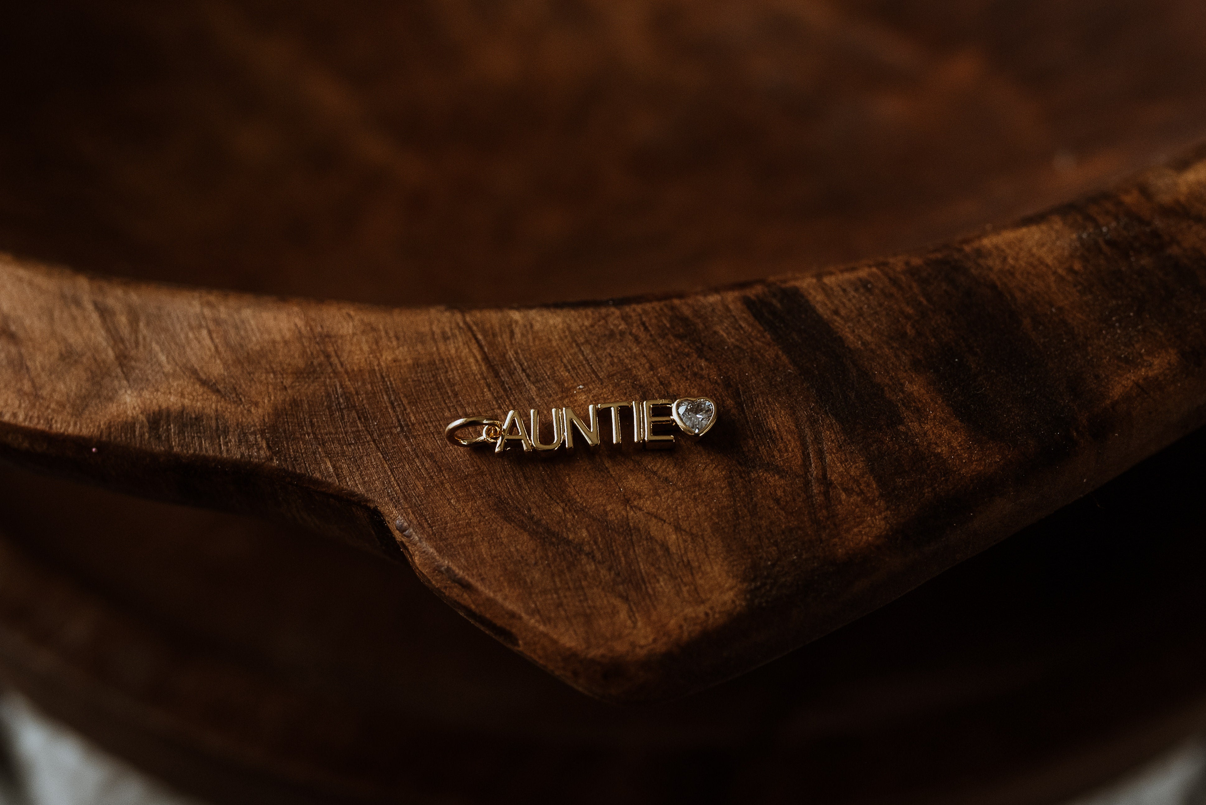Gold Charm - Auntie Script