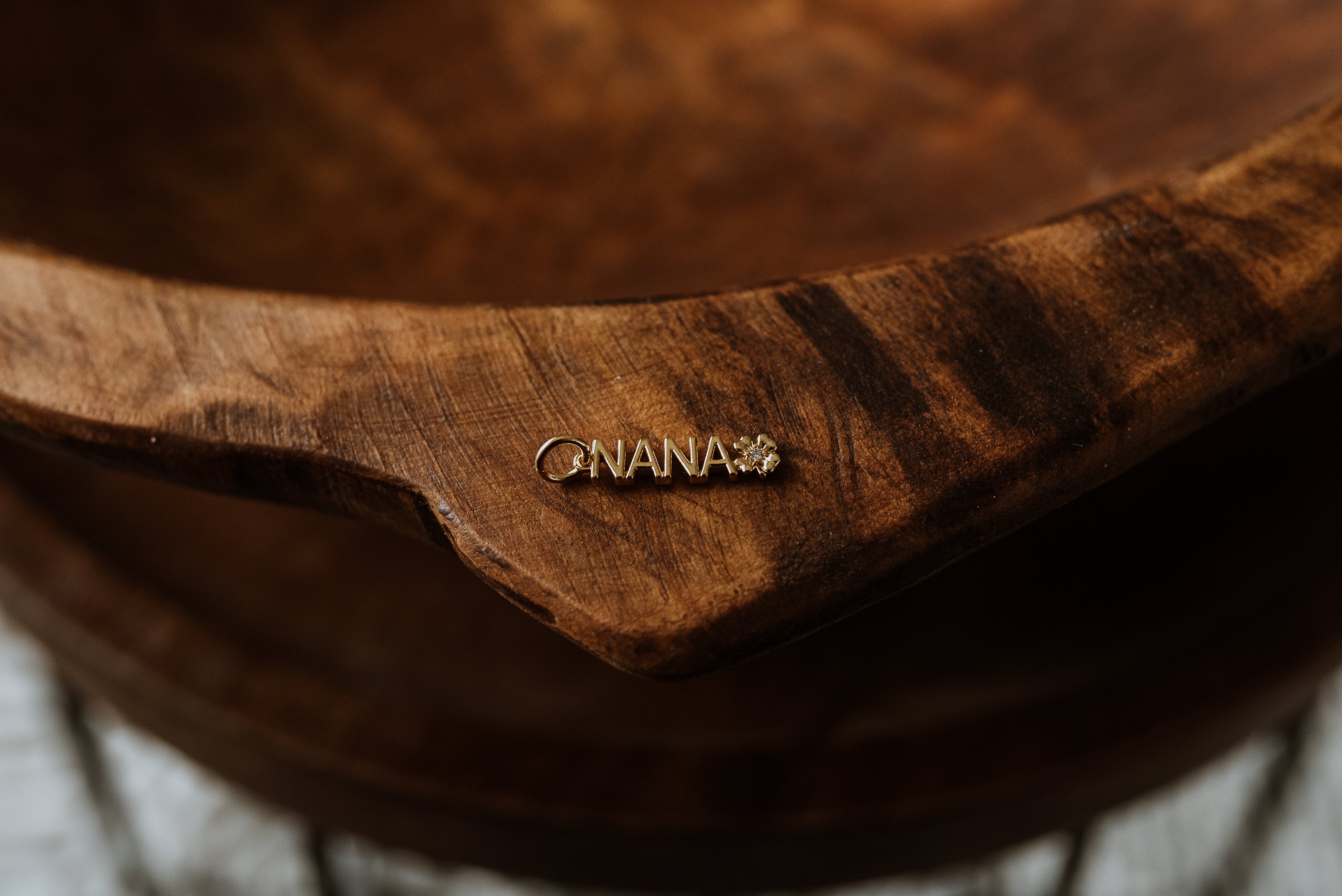 Gold Charm - Nana Script