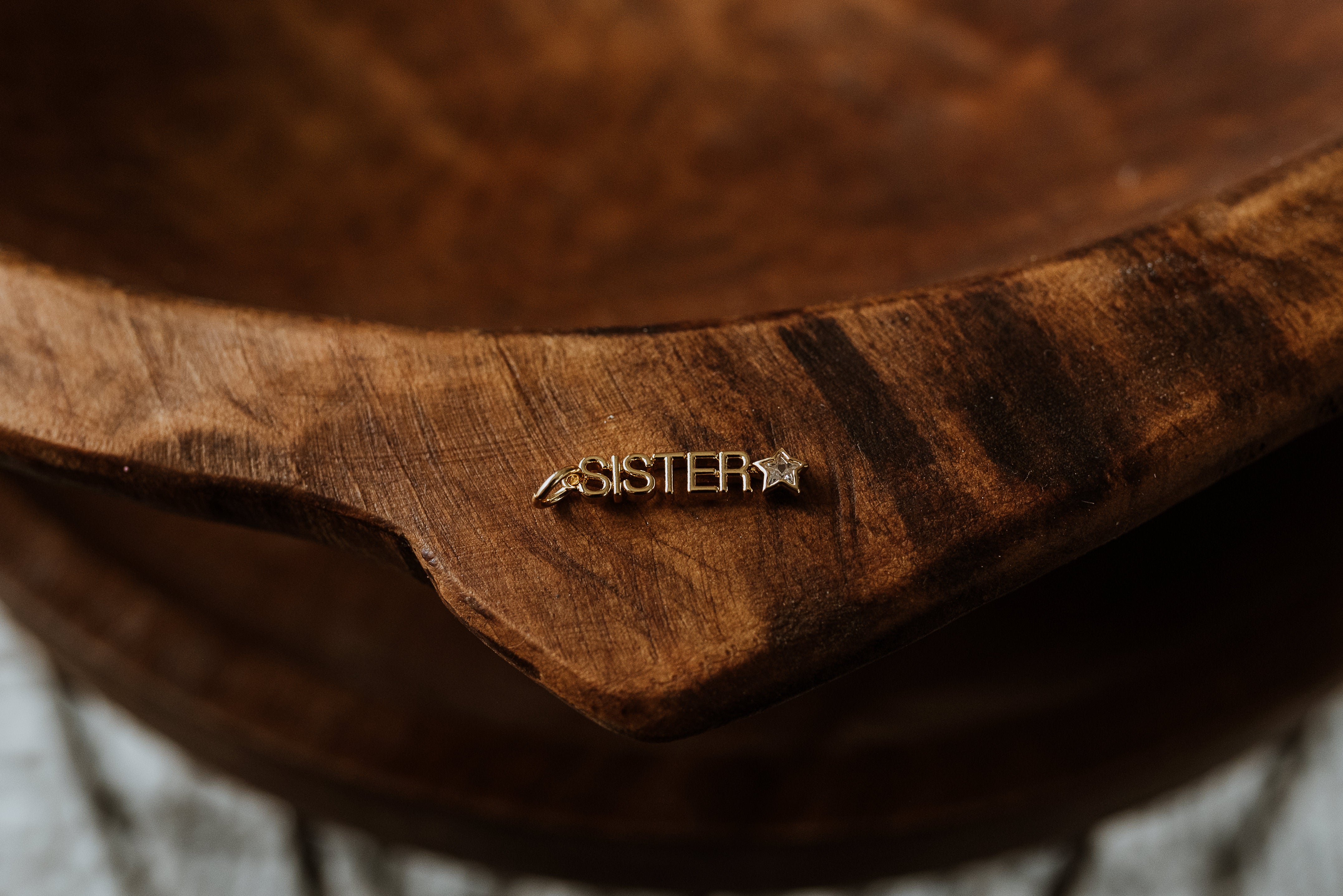 Gold Charm - Sister Script