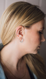 Silver Earrings - Sunburst