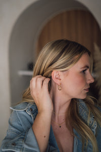Gold Stud Earrings - Rose