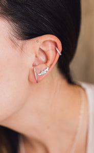 Silver Stud Earrings - Anastasia