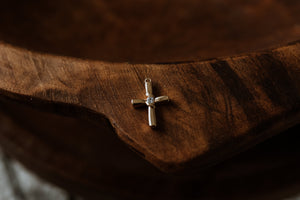Gold Charm - Crystal Cross