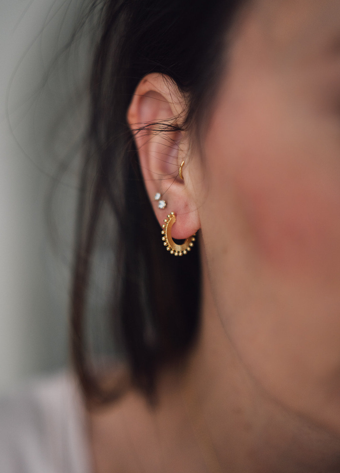 Gold Stud Earrings - Bohemian