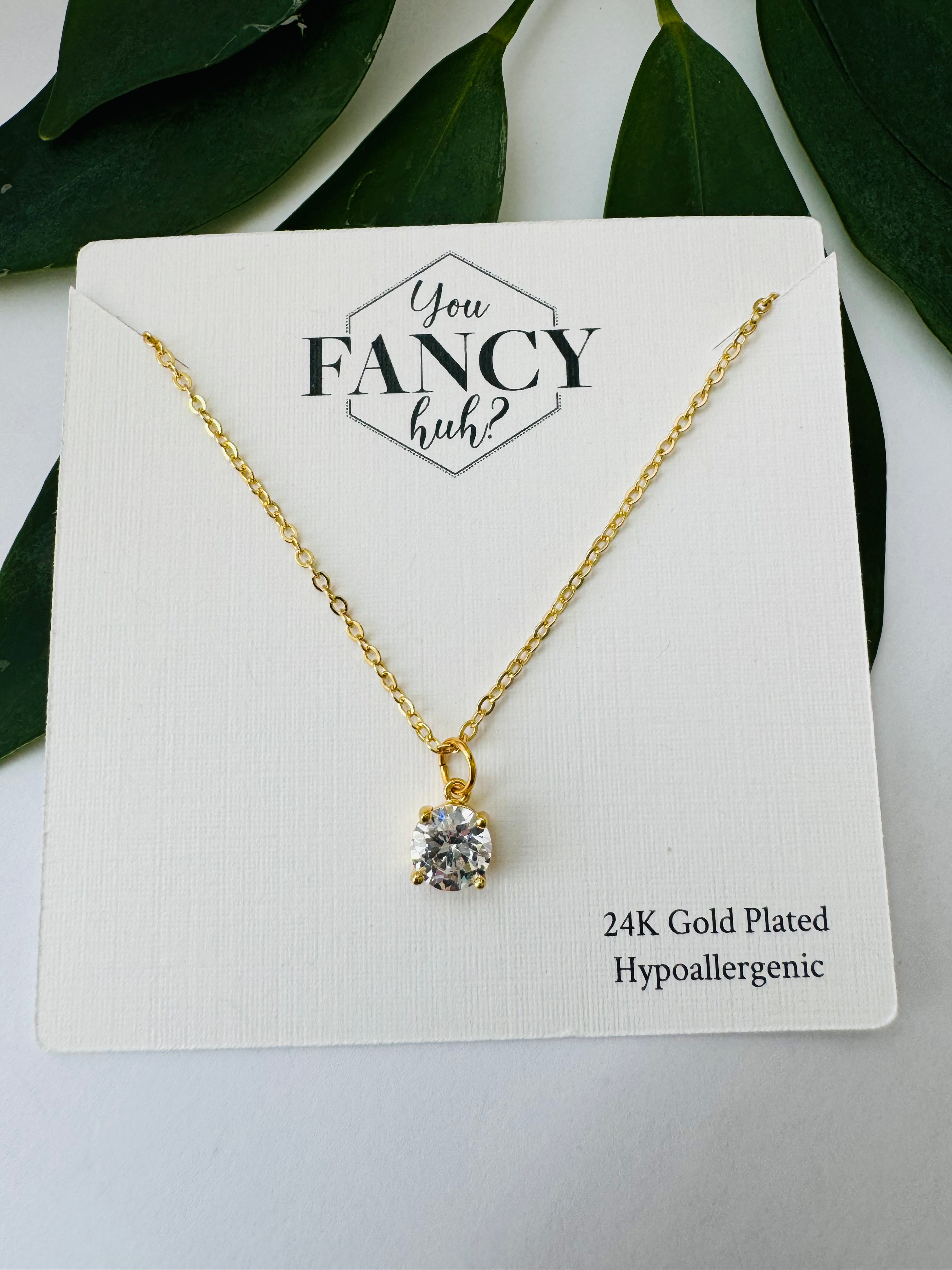 24K Real Gold Adjustable Necklace - Diamond