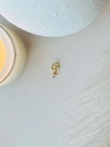 Gold Charm - Sunflower August Birth Flower