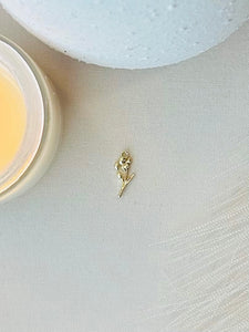Gold Charm - Iris               February Birth Flower