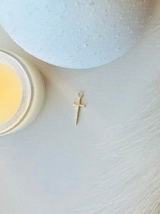Gold Charm - Medium Cross