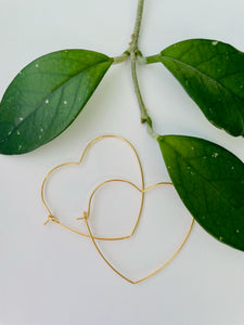 Gold Earrings - Hearts