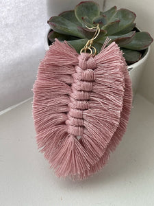 Feathered Tassels - Strawberry Wine Pink