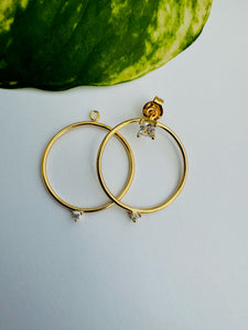 Gold Stud Earrings - Steph