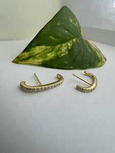 Gold Stud Cuff Earrings - Sarah