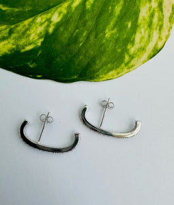 Silver Stud Cuff Earrings - Poppy