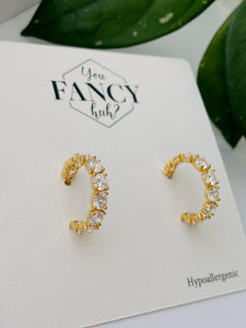 Gold Stud Earrings - Sarrail