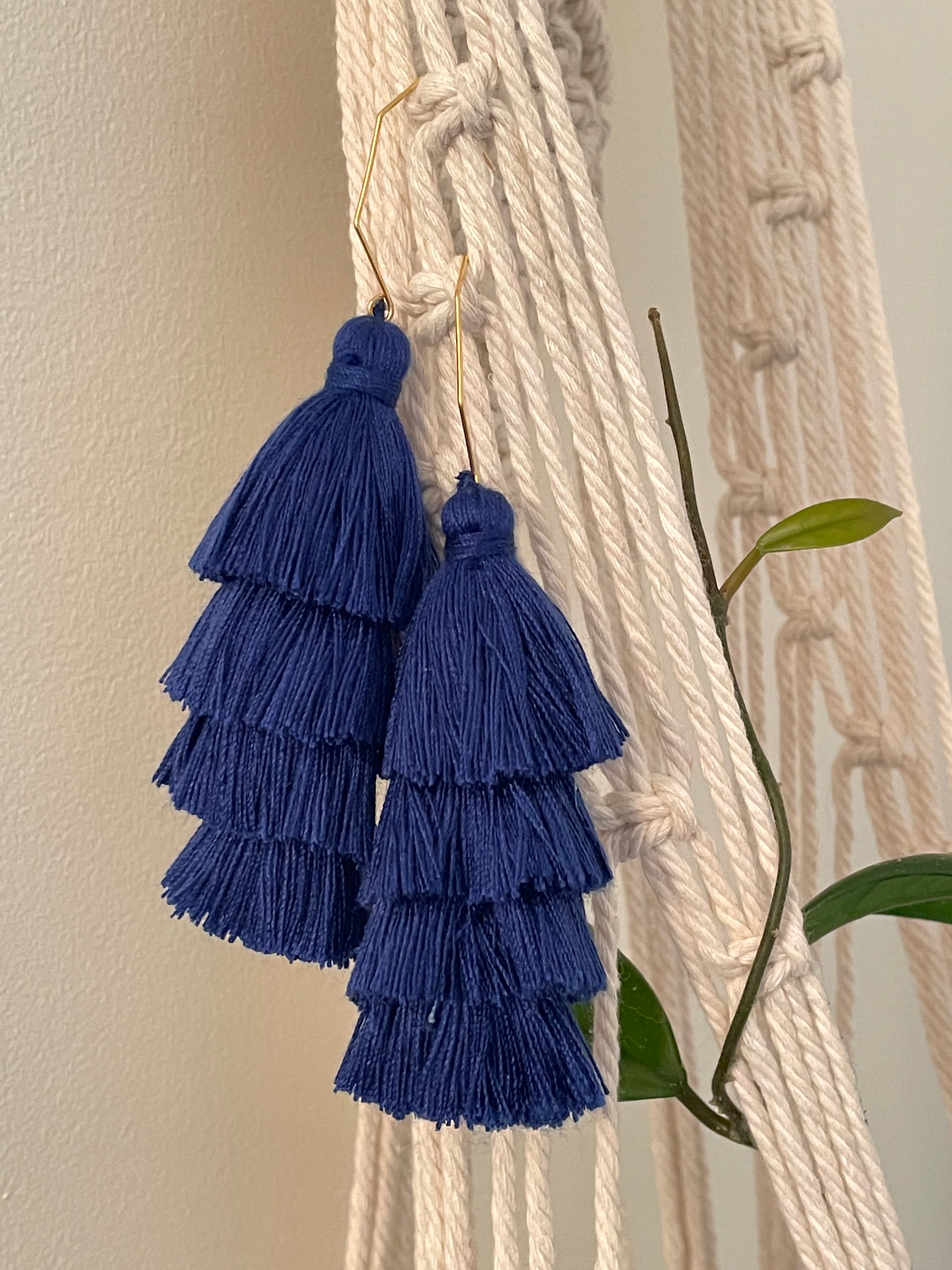 Stacked Tassels - Forget Me Not