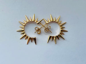 Gold Earrings - Sunburst