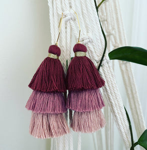 Stacked Tassels - Cranberry Spritz
