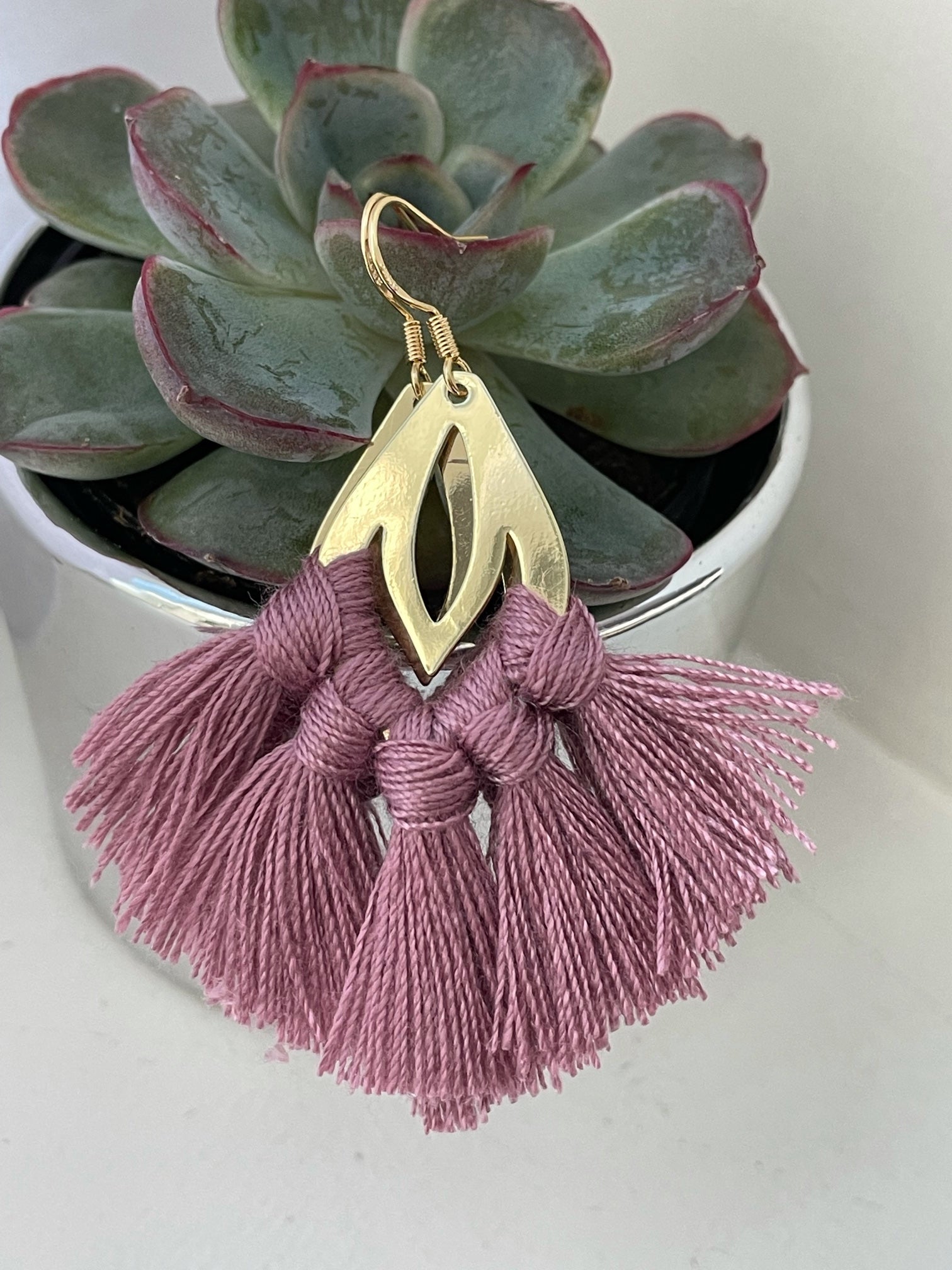 Statement Fancy Tassels - Dusty Rose